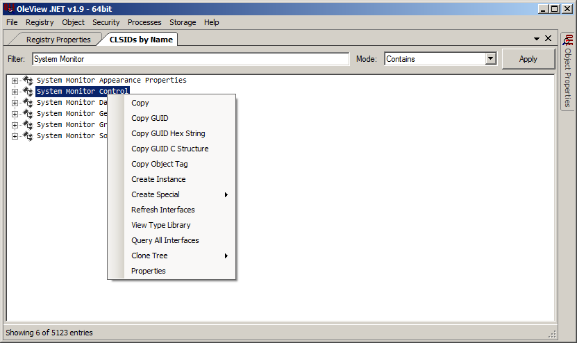 Next, White Oak Security will right-click that class and select “Properties” from the submenu that opens.