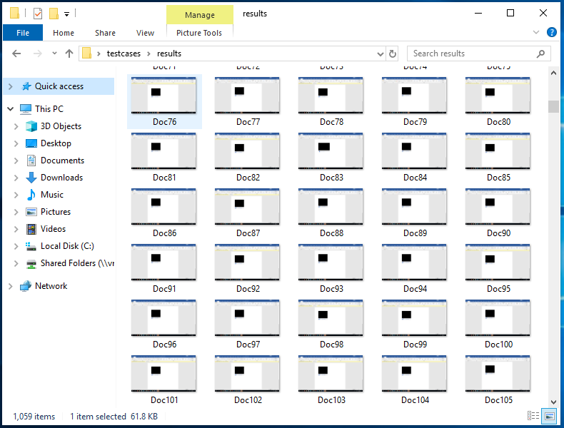 White Oak Security's screenshot shows several screen capture files, one is not like the other...