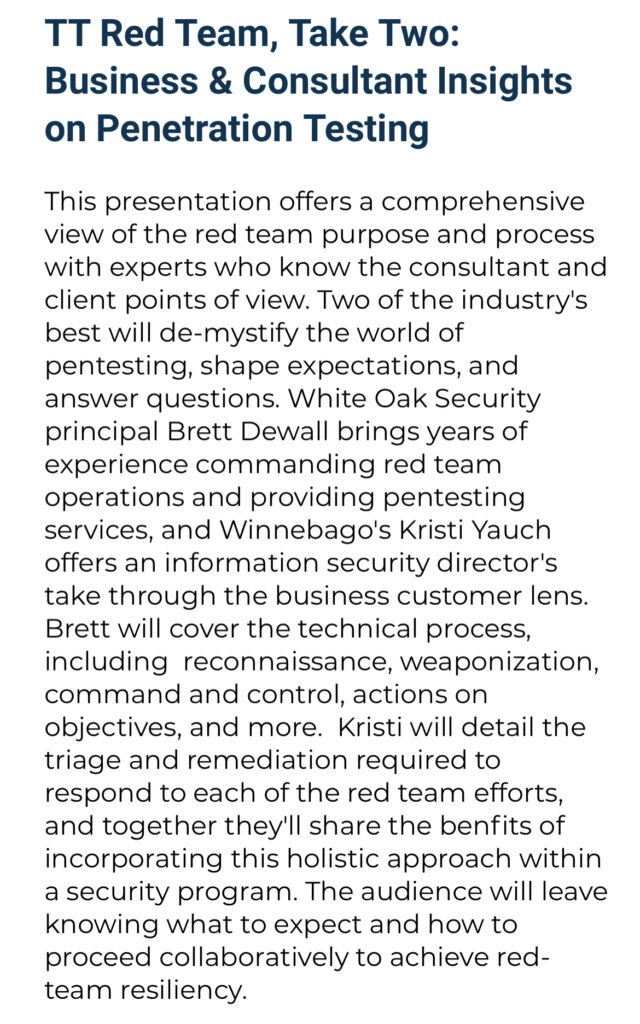 Ret them, take two: business & consultant insights on penetration testing - how to maximize your red team engagement potential with white oak security